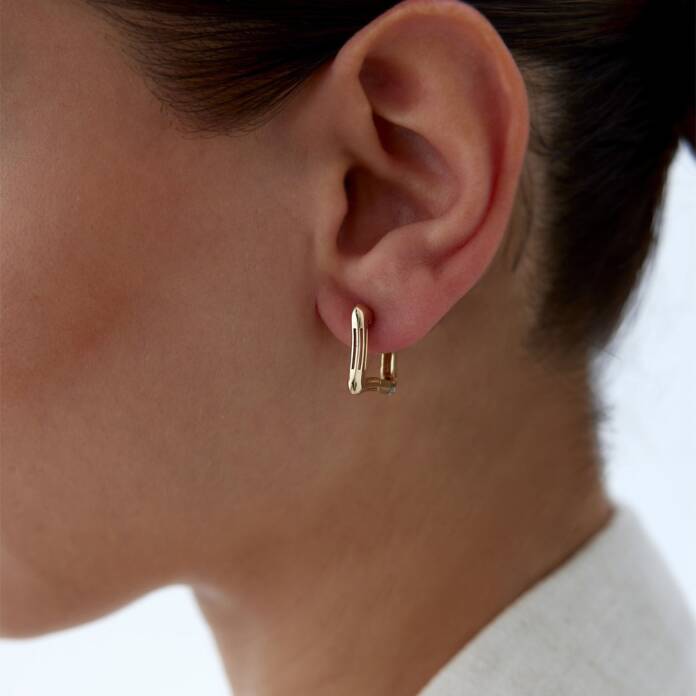 Dalga Square Küpe - 1