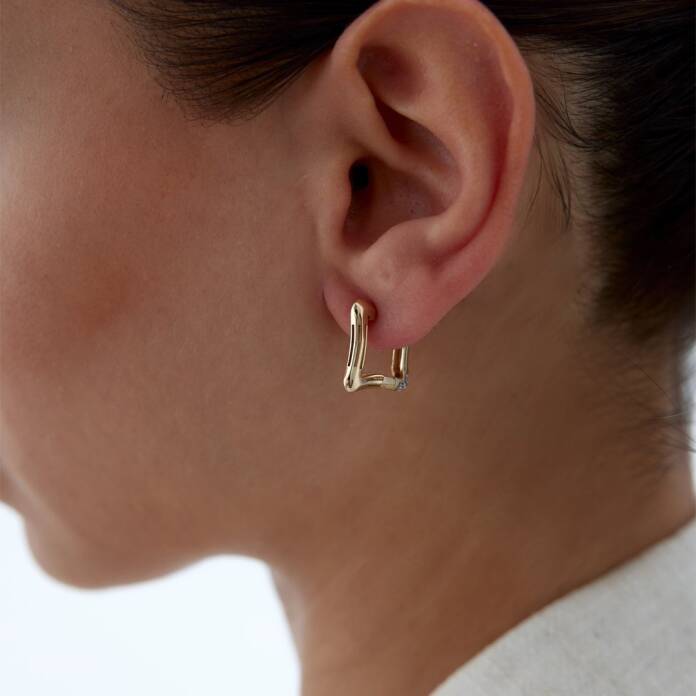 Dalga Square Küpe - 2