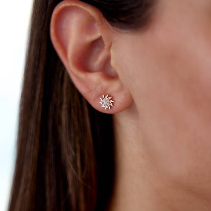 Dalgalı Güneş Küpe - 1