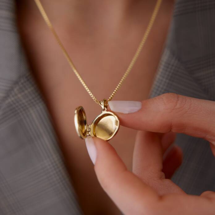 Dama Kapaklı Madalyon Kolye - 1