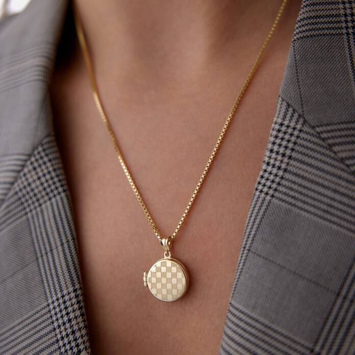 Dama Kapaklı Madalyon Kolye - 2