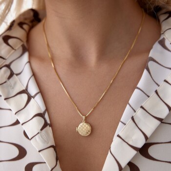 Dama Kapaklı Madalyon Kolye - 3