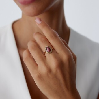 Damla Akik Yüzük - Big Gold