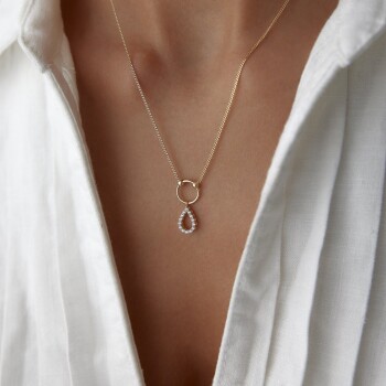 Damla Çember Kolye - Rayna