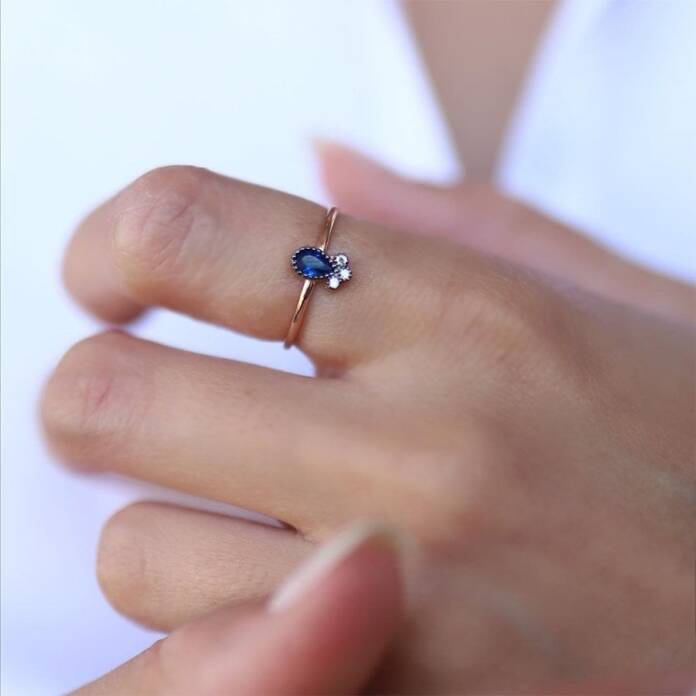 Damla Safir Yüzük - 1
