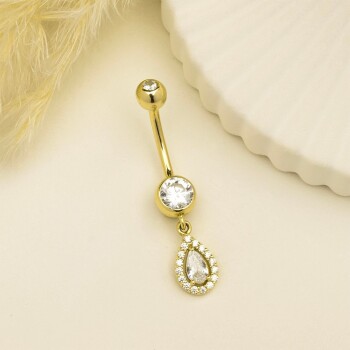 Damla Taş Sallantılı Göbek Piercing - Dianora (1)