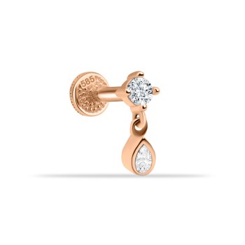Damla Taş Sallantılı Minimal Tragus Piercing - Dianora
