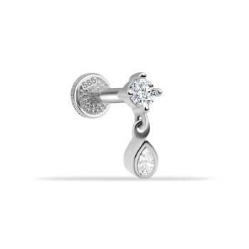 Damla Taş Sallantılı Minimal Tragus Piercing - Dianora (1)