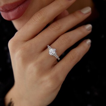 Damla Taşlı Bagetli Yüzük - Sardes