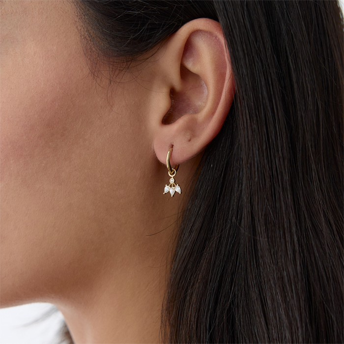 Damla Taşlı Sallantılı Küpe - Rayna