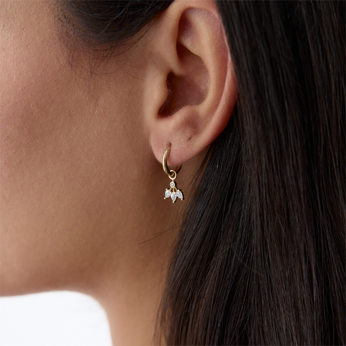 Damla Taşlı Sallantılı Küpe - Rayna (1)