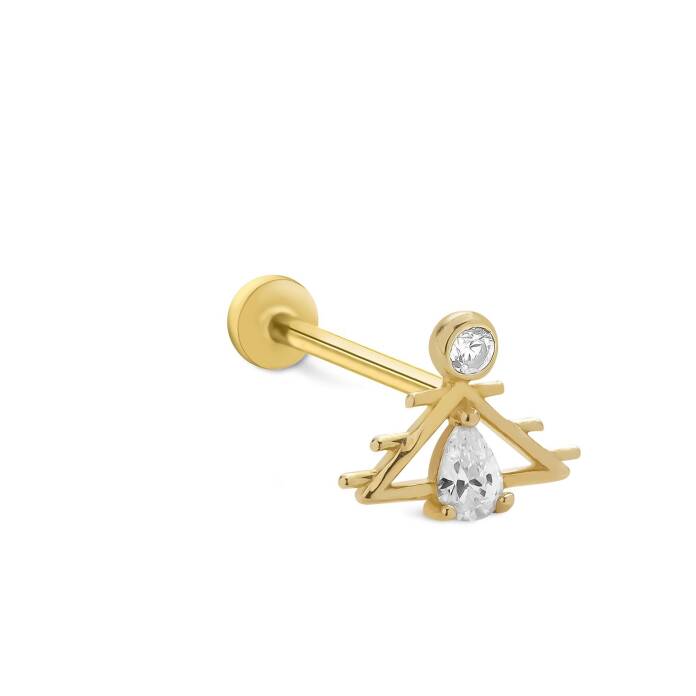 Damla Taşlı Triangle Tragus - 1