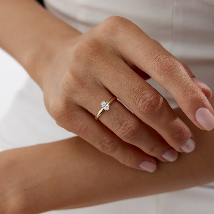 Deep Oval Tektaş Yüzük - Rayna (1)