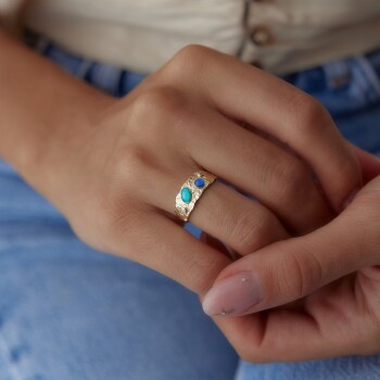 Defin Renkli Taşlı Yüzük - RİTİM