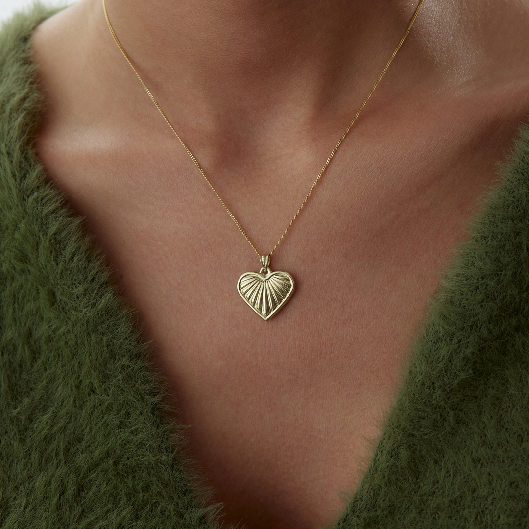 Deniz Kabuğu Kalp Kolye - 1