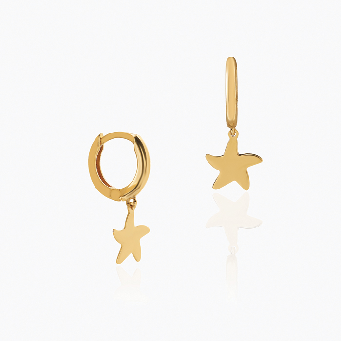 Deniz Yıldızı Halka Sallantılı Çocuk Küpesi - Melike