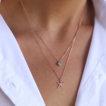 Deniz Yıldızı İkili Kolye - Alen