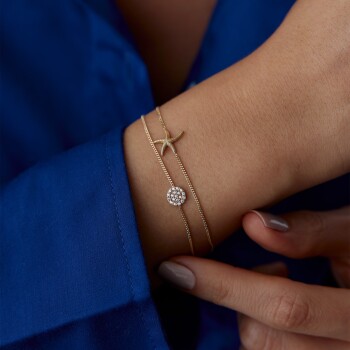 Deniz Yıldızı ve Çiçek Taş Bİleklik - Rayna