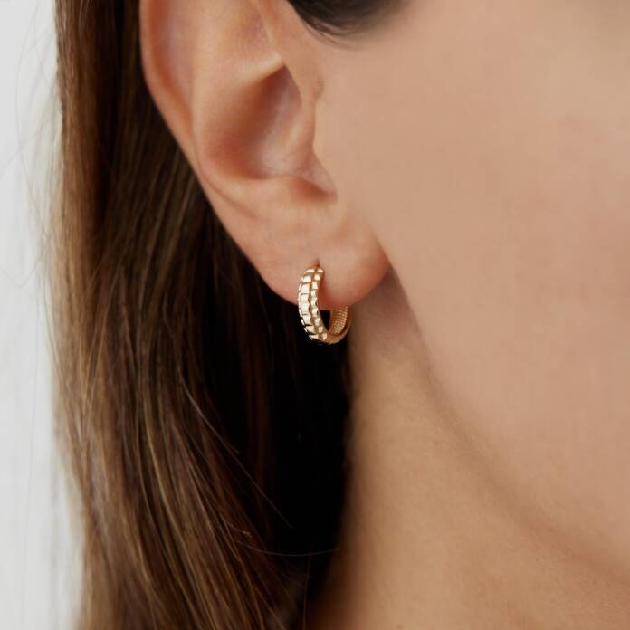 Desenli Halka Küpe - 1