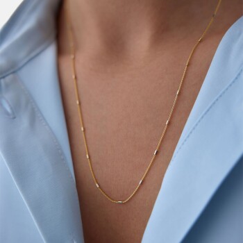 Dikdörtgen Astarlı Sıkı Forse Zincir - Midas