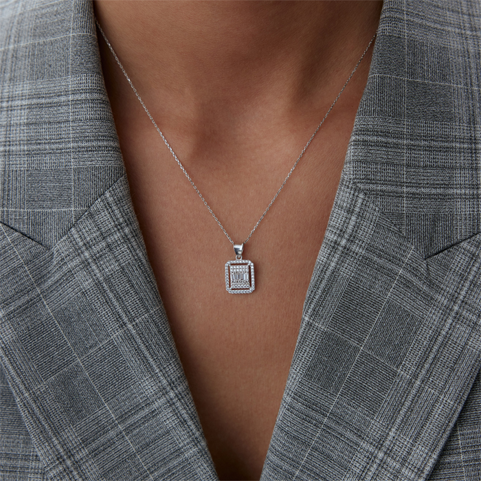 Dikdörtgen Baget Kolye - Koçak