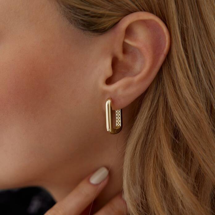 Dikdörtgen J Küpe - 2