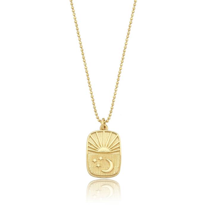 Dikdörtgen Plaka Gündüz Gece Kolye - 4