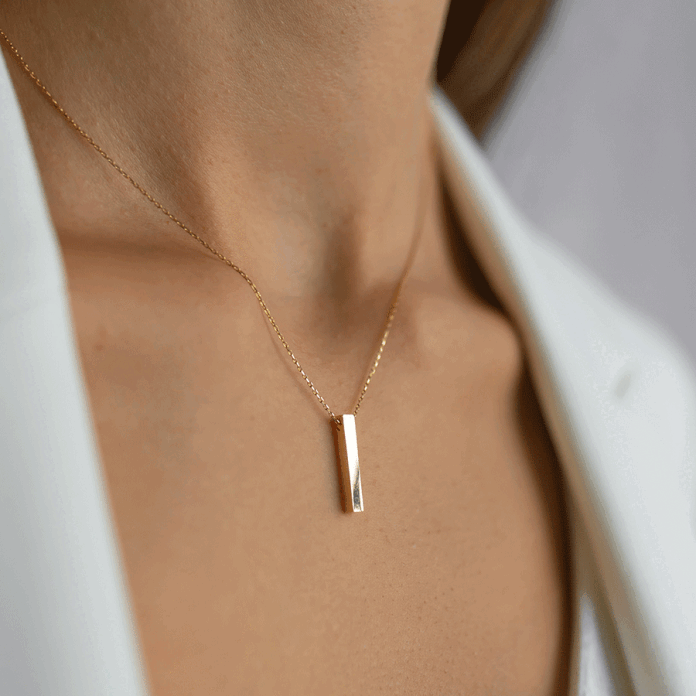 Dikdörtgen Prizma Kolye - 1