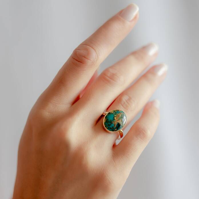 Doğal Taş Firuze Yüzük - 1