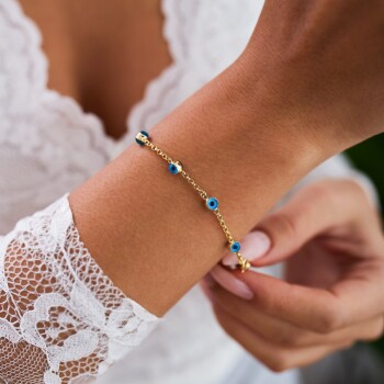 Dokuz Mini Gözlü Bileklik - Osman