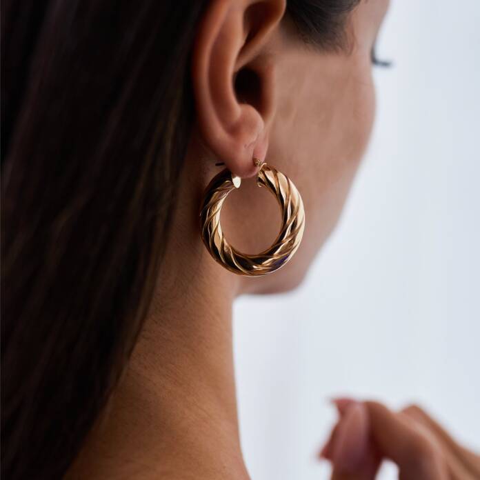 Dome Rulo Bombe Halka Küpe - 1