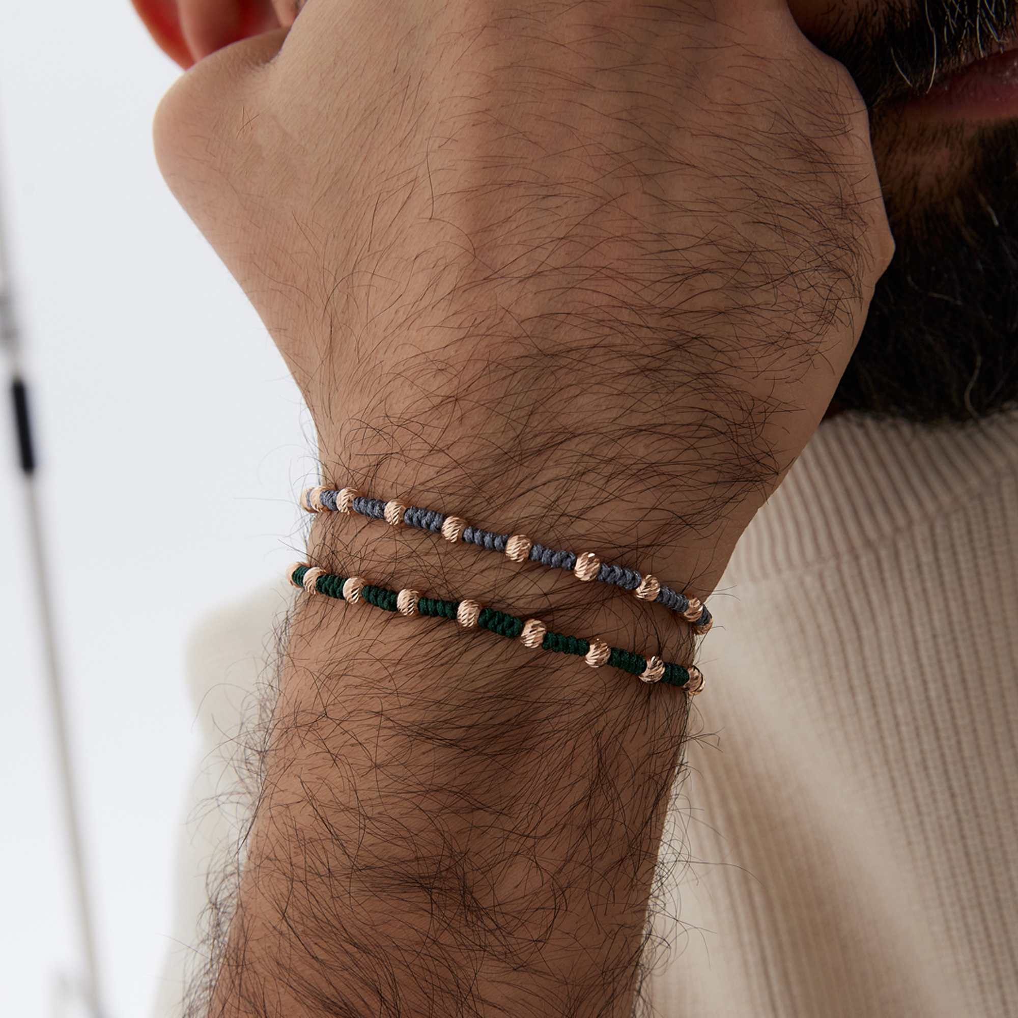 Dorica ve İpli Top Erkek Bileklik - 3