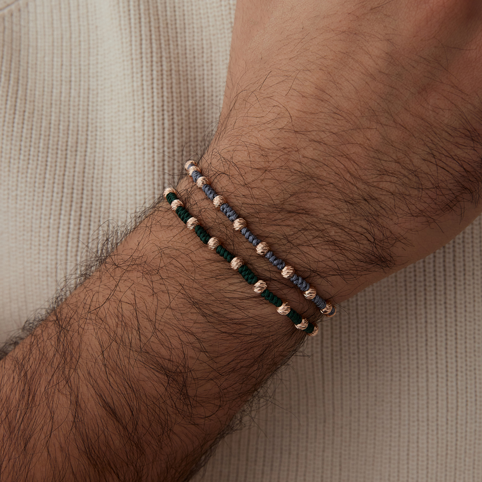 Dorica ve İpli Top Erkek Bileklik - Özkonak