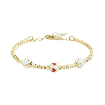 Dorikalı Beyaz Renkli Figürler Çocuk Kelepçesi - Melike