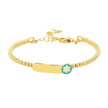 Dorikalı Çiçek Plaka Çocuk Kelepçesi - Melike