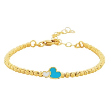 Dorikalı Çift Kalp Çocuk Kelepçesi - Melike