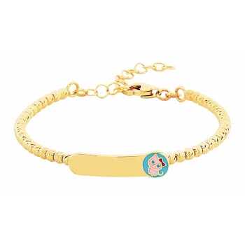 Dorikalı Kedi Plaka Çocuk Kelepçesi - Melike