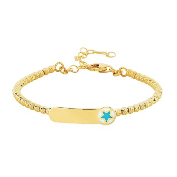 Dorikalı Mavi Mineli Yıldız Çocuk Kelepçesi - Melike