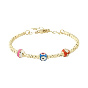 Dorikalı Nazar Figürlü Çocuk Kelepçesi - Melike