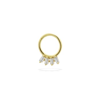 Dört Baget Taşlı Helix Piercing - Dianora