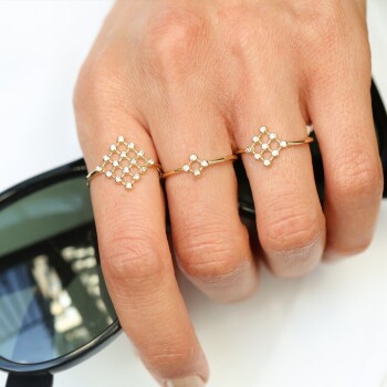 Dört Kenar Taşlı Yüzük - Alen (1)