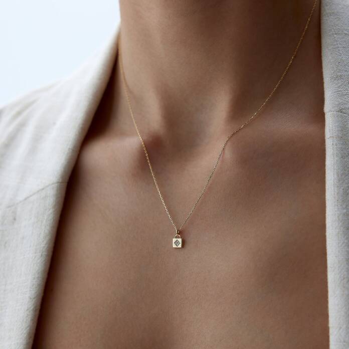 Dört Taşlı Kilit Kolye - 2