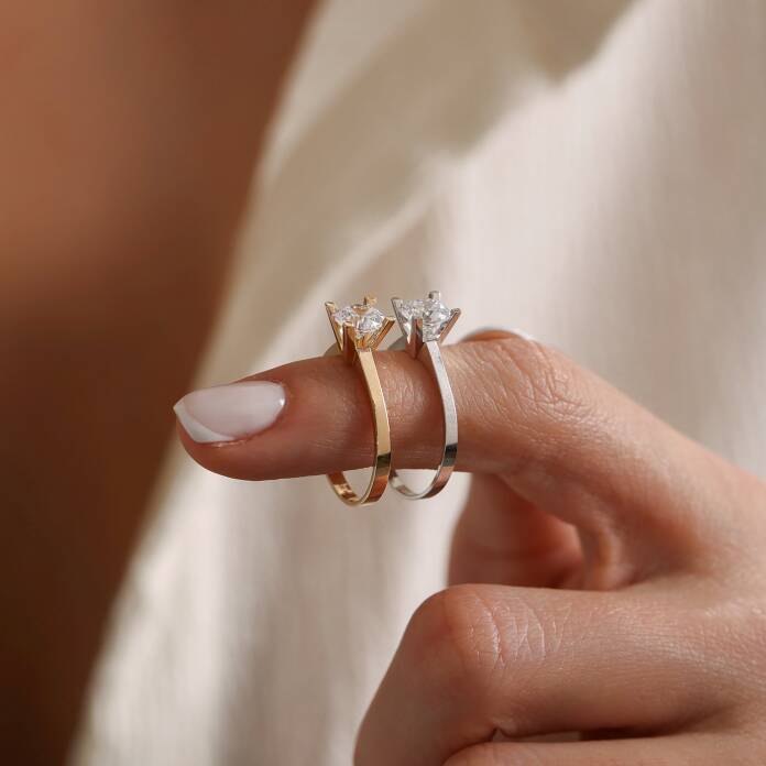 Dört Tırnaklı Tektaş Yüzük - 2