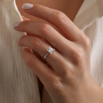 Dört Tırnaklı Tektaş Yüzük - Oragold Orhan