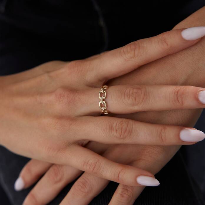 Dörtgen Chain to Chain Yüzük - 2