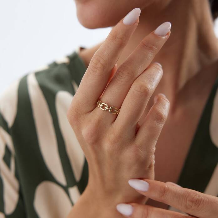 Dörtgen Chain to Chain Yüzük - 3