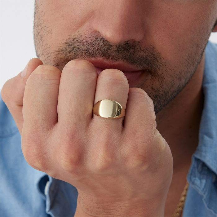 Dörtgen Köşesiz Plaka Yüzük - Milan (1)