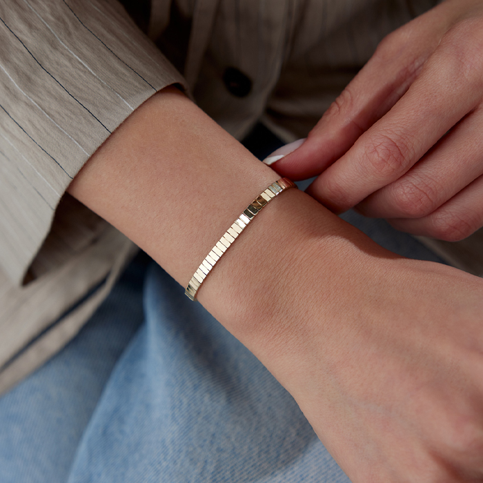 Dörtgen Plaka Bileklik - Dilmener