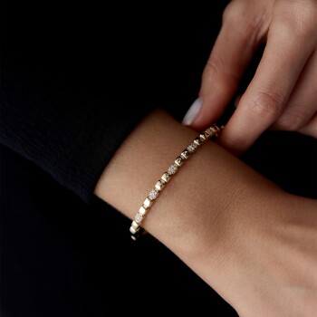 Dörtgen Taşlı Kelepçe - Milan