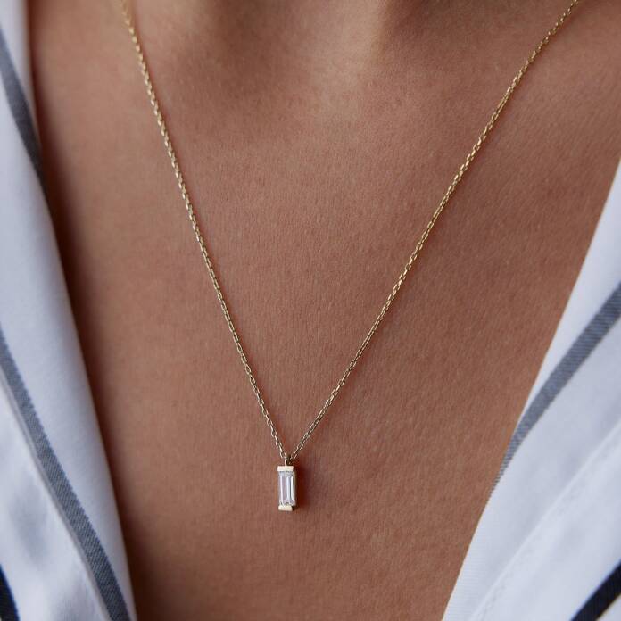 Dörtgen Tektaş Kolye - 1